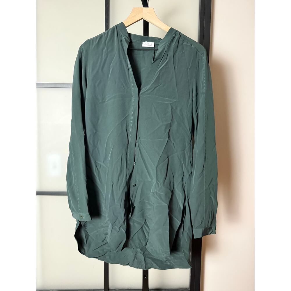 Akris Punto Silk Tunic in Dark Green Size 4